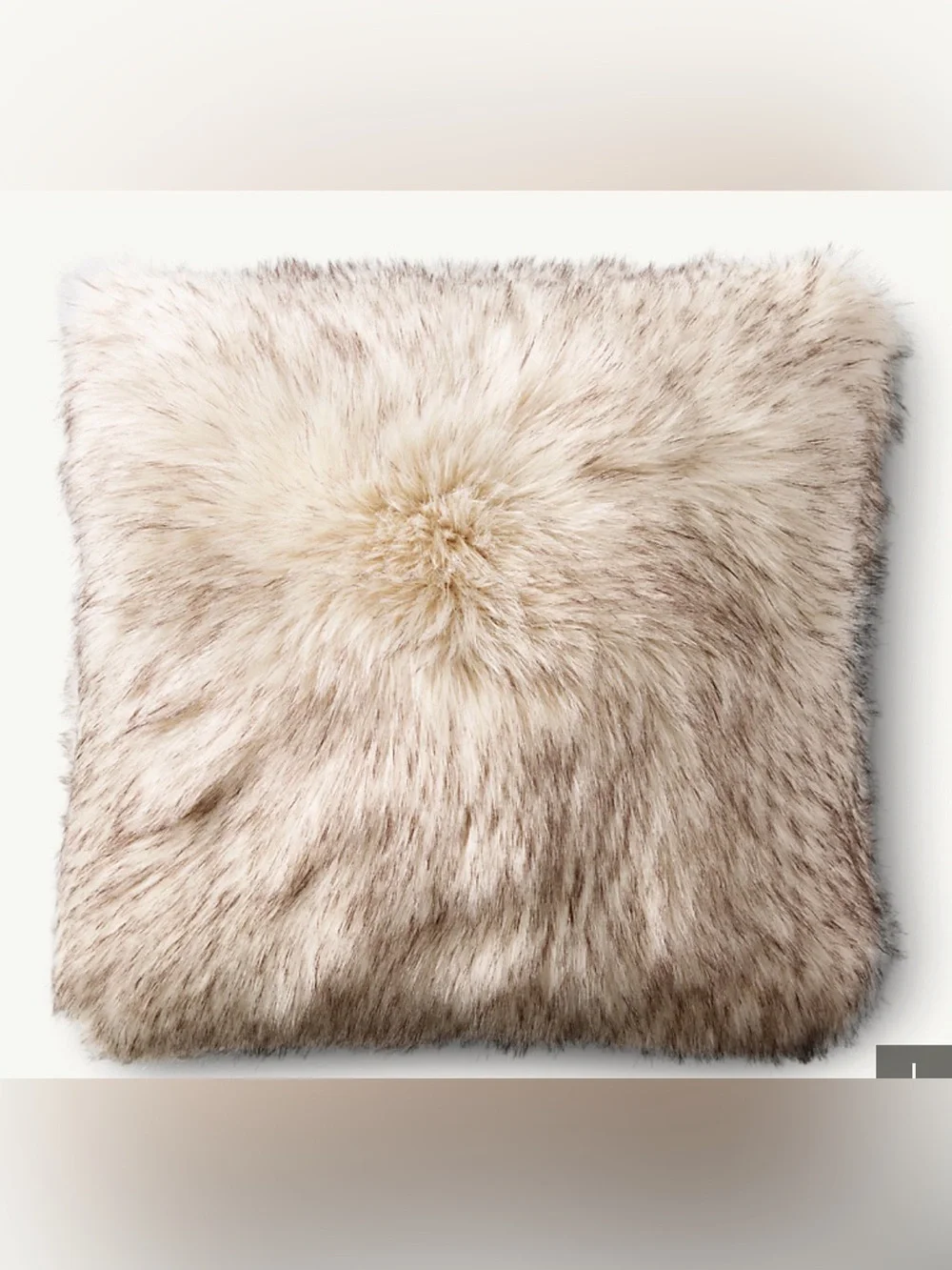 Restoration hardware ULTIMATE FAUX FUR PILLOW COVER - SQUARE  White lion